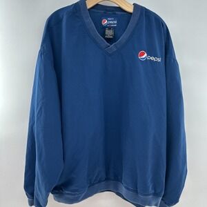 Vintage 90s Pepsi Aramark‎ Employee Pullover Windbreaker Jacket Men's Size XL